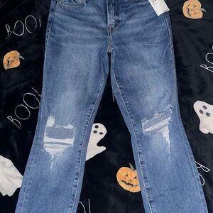 Good American Women's Blue Distressed Jeans